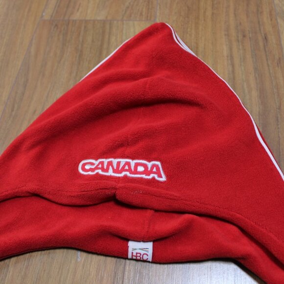 Team Canada Olympic 2005 HBC Red Trapper Hat Adult Hudsons Bay Winter Faux Fur - Picture 2 of 6